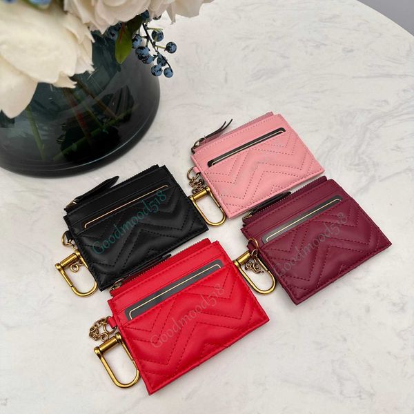 

4 colors fashion men women leather wallet multicolor card purse card holder with box women pink purse serial number lady id card wallet 6270, Brown;gray