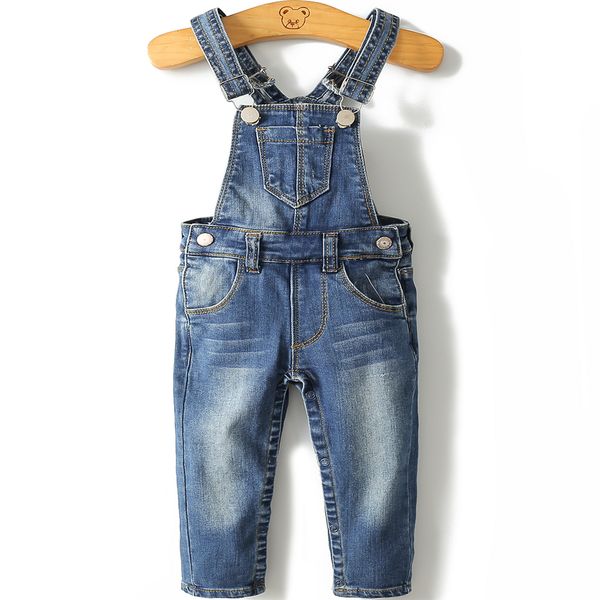 

overalls 0-3t spring infant overalls slim trousers babe boys girls suspender bib denim pants kids jeans jumpsuit clothes baby clothing 23041, Blue