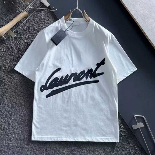 

luxury short sleeved tshirt sweatshirt designer t shirt slp men women pure cotton t-shirt round neck tee pullover letter print loose womens, White