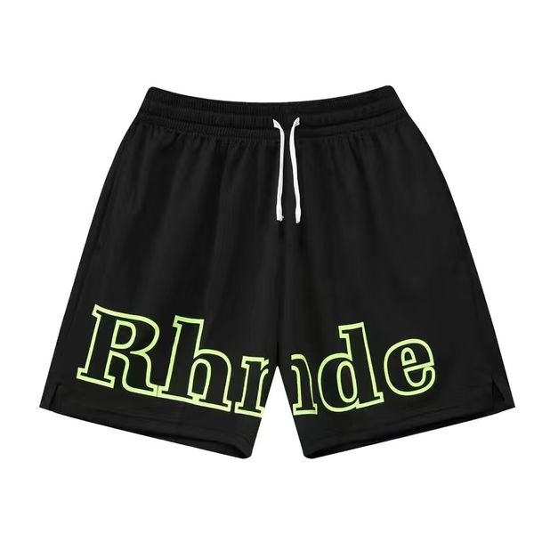 

short rhude mesh mens shorts fashion casual skateboard hip hop beach sweappants with pocket trackpant size 4xl 5xl, White;black