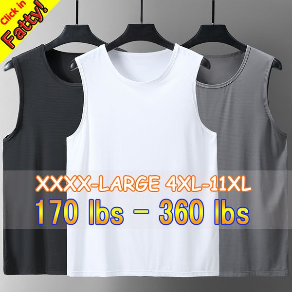 

men' tank men ice silk mesh loose casual mens summer sleeveless vest oversized men bodybuilding workout clothes 230414, White;black