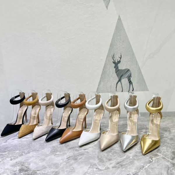

2023 new pointed toe thin heel super high heel sandals versatile leisure tassel suspenders strapping concise pumps woman, Black