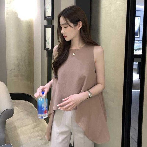

chic summer elegance temperament youthful blouses looking loose round neck, White