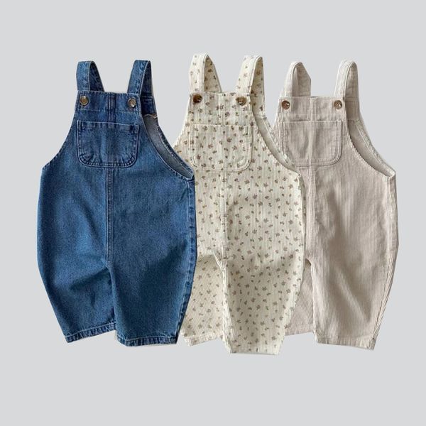 

overalls spring baby overalls pant solid baby boy denim jumpsuit casual loose girls trousers toddler corduroy overall kids suspender pant 23, Blue