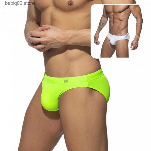 

men's swimwear men's swimming trunks stretch thong low waist bikini solid color swimsuit summer men's beach swimming shorts t