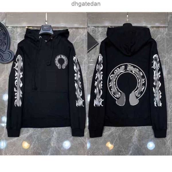 

& jp3d ch hoodies sweatshirts 2022 winter print pullover chrome hooded hearts arm quality ch loose chromeheart sanskrit aw0 csiu332f, Black