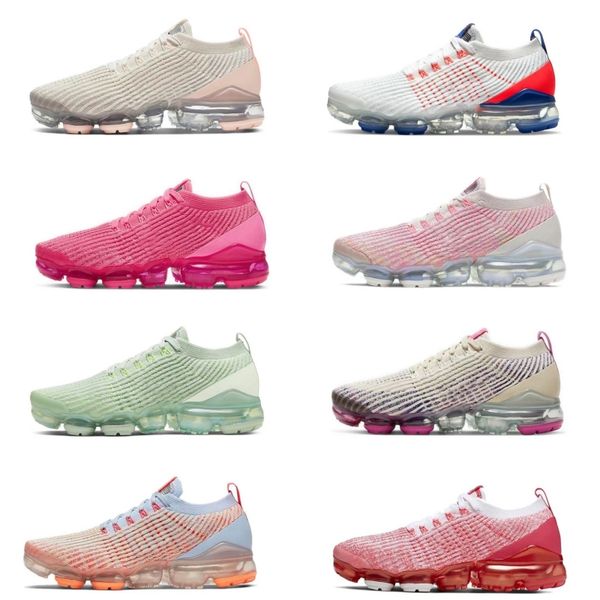 

running shoes vapores max 3.0 flyknit men women pink fuchsia white blue green orange outdoor training sneakers size 36-45