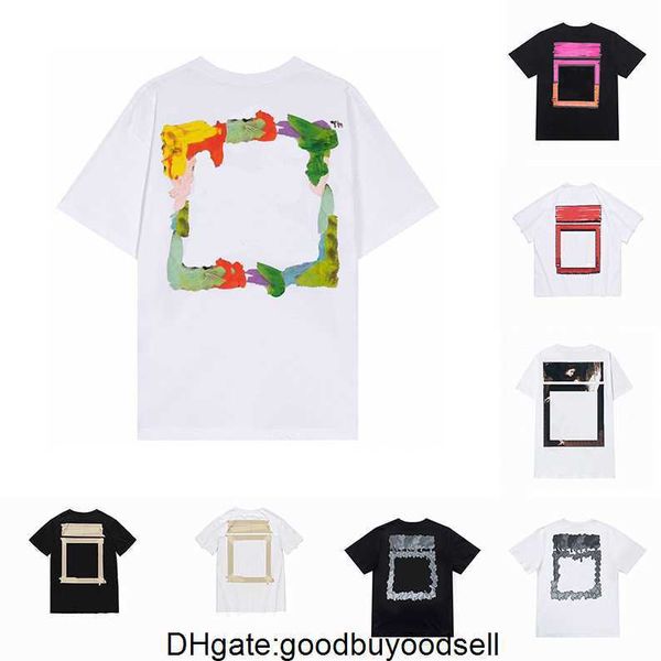 

summer mens womens designers t shirts loose tees offs fashion brands man s casual shirt luxurys clothing street shorts sleeve clothes polos, White;black