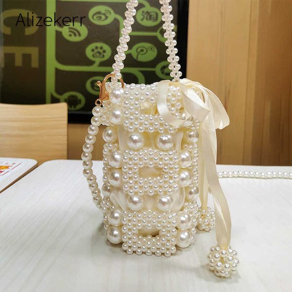

evening bag hollow pearl bags for women new elegant hand woven beads clutch purs
