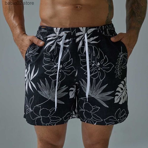 

men's shorts men's brand beach pants men's summer casual shorts swimming trunks quick-drying running gym men's plus size, White;black