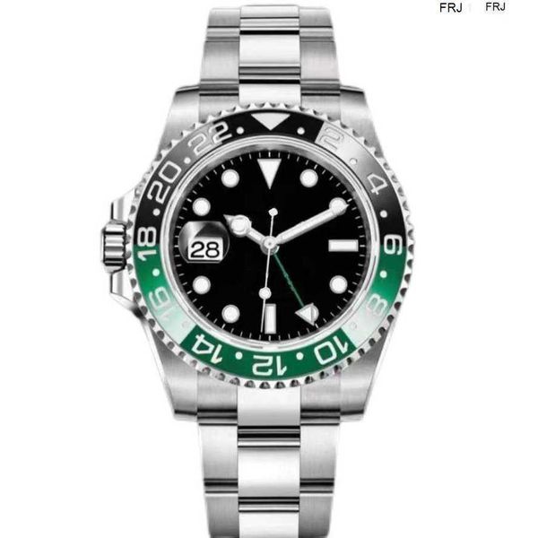 

rolax watch mechanical automatic mens ceramics es 41mm full stainless steel swim wristwatches sapphir fauk frj, Slivery;black