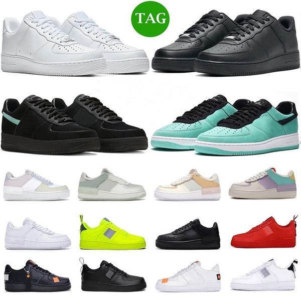 

men's and women's thick sole shoes 1 shadow pistachio cream spruce triple black and white leather wash coral glacier arctic sports