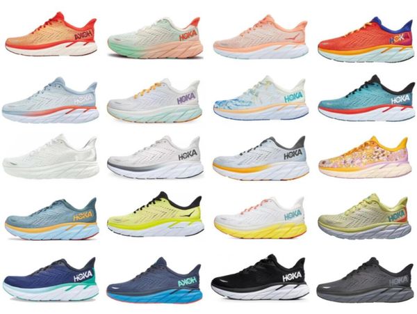 

hoka one one clifton 8 athletic shoe running shoes bondi 8 carbon x 2 sneakers shock absorbing road fashion mens womens r women men size 36-