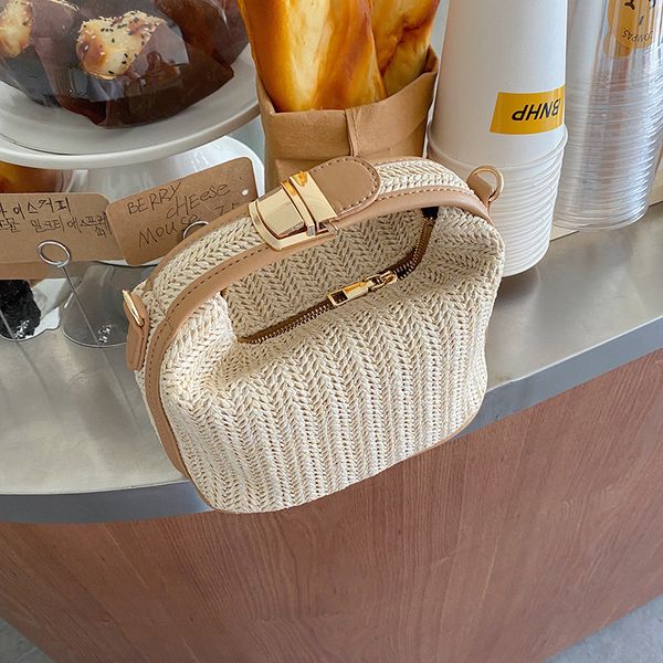 

evening bags straw crossbody bag for women bohemian small knitting summer purse and handbag vacational bucket beach bags 230414