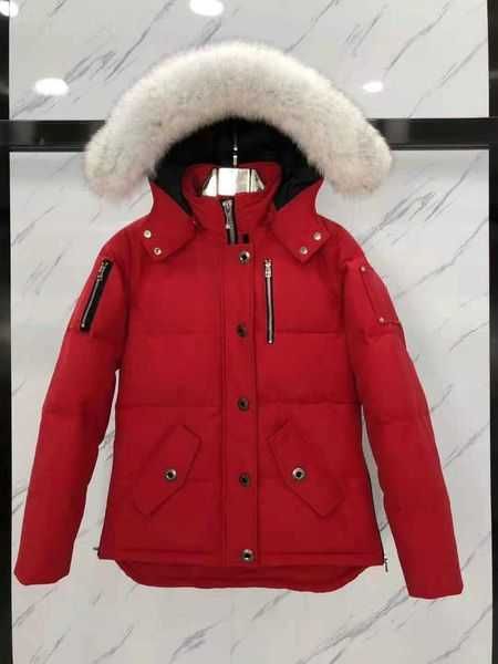 

deer 1:1 same style jacketdown jacket men's fur collar parka winter waterproof white duck coat cloak fashion men and women couples casu, Black;brown