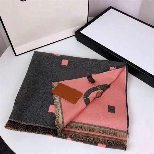 

2021 winter fashion women silk scarf new arrival man womens 4 seasons shawl scarf lattice letters scarves size 190x65cm high q284y, Blue;gray