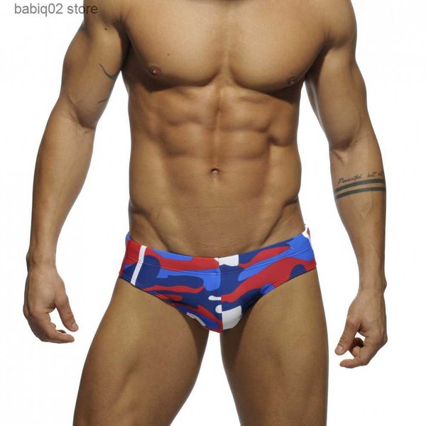 

men's swimwear new man's brand swimming camouflage swim trunks low waist swimming briefs swimwear boxers patchwork color sell summ