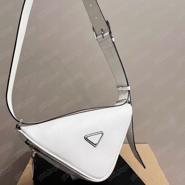 

womens luxury triangular bag designer tote bag ladies triangle p fabric leather fashion handy messenger handbag shoulder bags 2304142bf