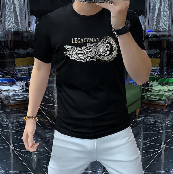 

men's t-shirts designer mens letter print t shirts luxury black fashion designer cotton clothes summer high-quality short sleeve, White;black