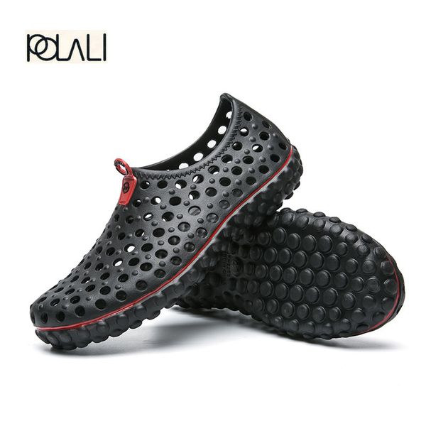 

sandals summer beach sandals men casual shoes brethable flats male graden clogs slippers slip on fashion loafers light big size 45 230414, Black
