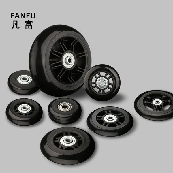 

bag parts accessories suitcase wheels 1 pair of luggage suitcase replacement wheels axles deluxe repair deluxe repair tool casters 230414, Black