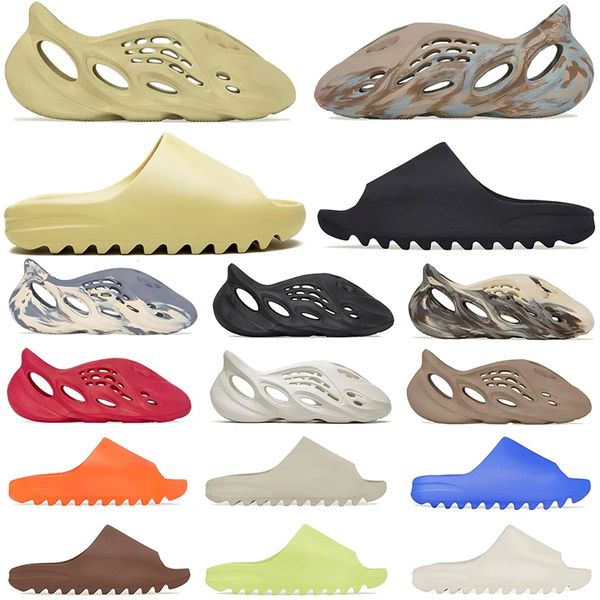 

designer slippers men woman slider vermillion mineral blue onyx pure sandals slide slipper foam ochre runr bone resin clog desert ararat run, Black
