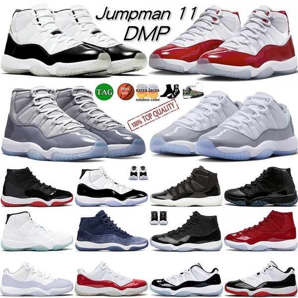 

basketball shoes jumpman 11 men women 11s low cherry dmp cool grey 25th anniversary bred cement grey concord mens trainers sport sneakers