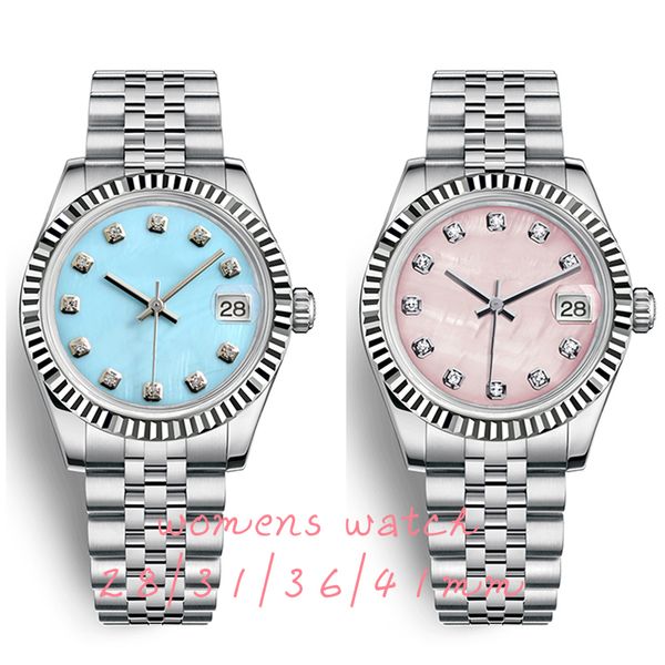 

n1 designer fashion women's watch quartz movement mechanical movement 28mm31mm904 steel chain multi color option, Slivery;brown