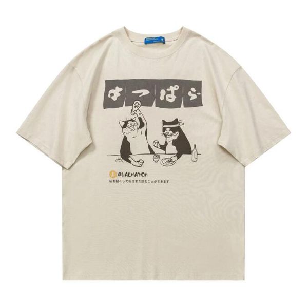 

men hip hop tees tshirt t-shirt cotton summer 2023 cartoon t shirt, Black;brown