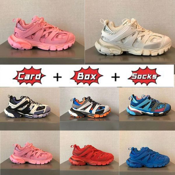 

designer shoes designer running shoes track 3 3.0 mens triple white black sneakers tess.s. gomma leather trainer nylon printed platform