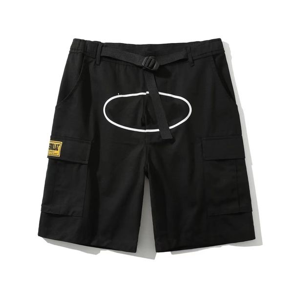 

men's corteiz cargo shorts ins fashion hip hop skateboarding casual pants mens womens high street wear clothing summer brand new dh9n, White;black