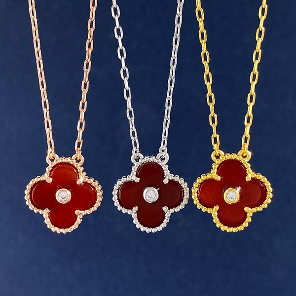 

four leaf clover necklace natural shell gemstone gold plated 18k designer for woman t0p advanced materials fashion luxury classic style prem, Silver