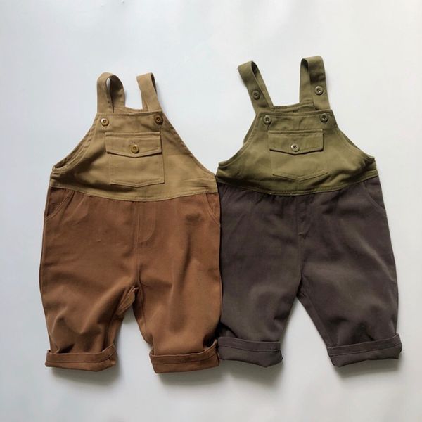 

overalls deer jonmi spring korean style baby boys suspenders pants patchwork casual toddlers kids loose straps trousers 230414, Blue