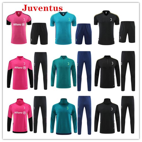 

2022 2023 pogba tracksuit soccer jerseys 22 23 vlahovic chiesa di maria survetement juventuses men and kids long sleeve football jacket trai, Black