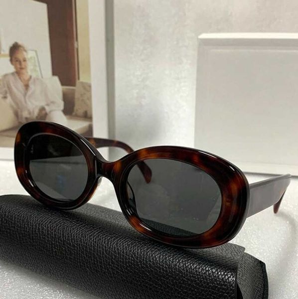 

arc sunglasses de triomphe cool sunglasses blonde havana acetate frame oval with temple ins net red same style glasses 40194 small frame wom, White;black