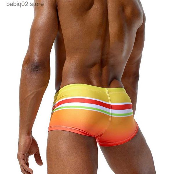 

men's swimwear jessborn stripes men swimwear swim trunks push up pad male swimuit swimming briefs men's bathing suit surf sport we