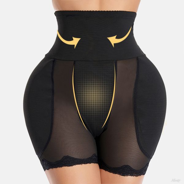 

women's shapers bodysuit shapewear padded hip butt lifter panties high waist trainer women tummy control body shaper hip enhancer thigh, Black;white