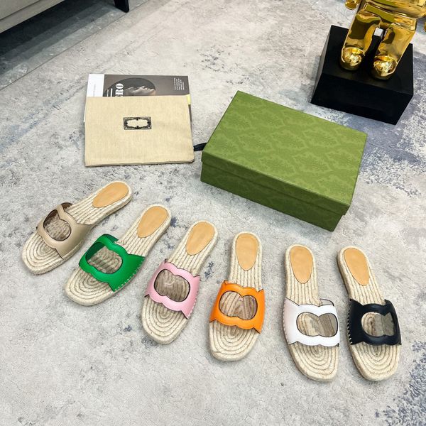 

interlocking g cutout leather espadrilles shoes slides slippers summer slip on jute platform sandals hand made shoe for women casual luxe fl, Red;white