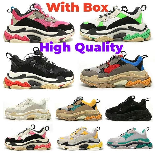 

2022 casual shoes new men women dad shoes 17fw triple s clear bubble bottom mens sneakers black red old grandpa trainer chaussures 36-45