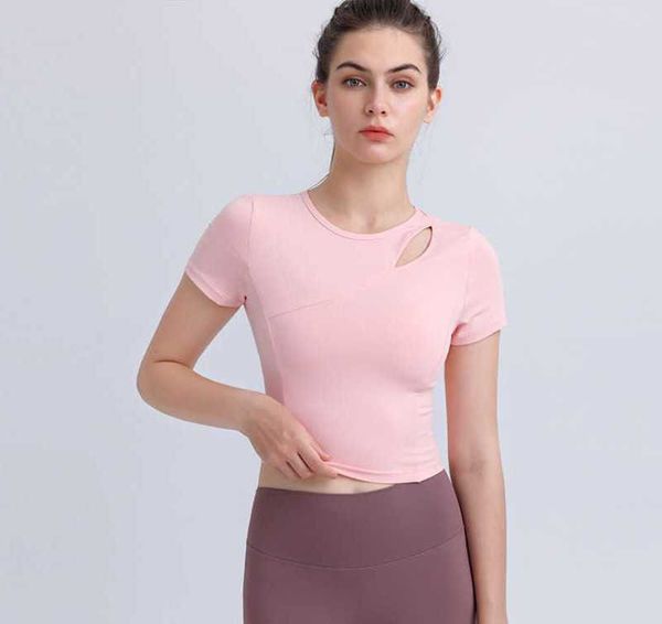 

designer original yoga t-shirt women's quick-drying stretch short-sleeve running casual fitness suit lululemens women
