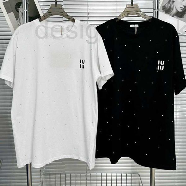 

women's t-shirt designer 23 summer short sleeved t shirt new round neck sweatshirt tshirt letter diamond t-shirt women pure cotton all-, White