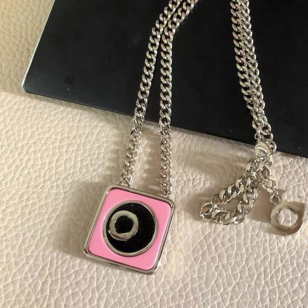 

fashion design necklace 18k gold plated stainless steel necklaces choker chain letter pendant fashion womens wedding jewelry accessories, Silver