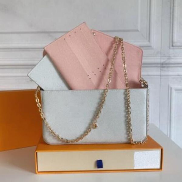 

wholesale designer woman bag with box handbag women shoulder bags purse fashion with pattern flowers letters checkers grid three in one disc