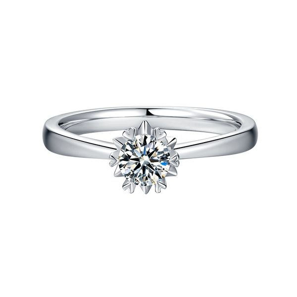 

wedding moissanite ring wholesale luxury ring love ring designer rings valentine's day gift white moissanite ring m01c 5a with gift box, Golden;silver