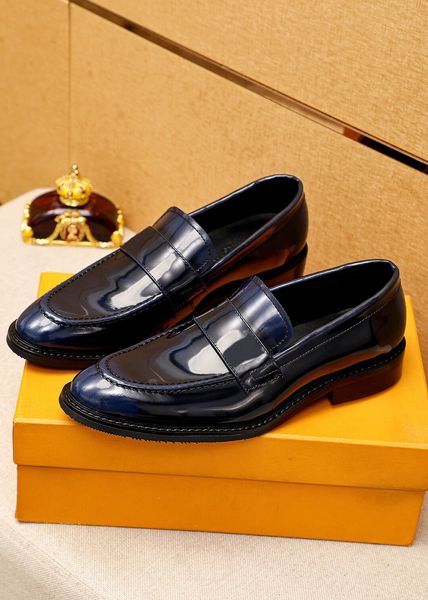 

2023 new fashion gentlemen dress shoes business driving shoes handmade casual loafers party genuine leather flats brand designer shoes size, Black
