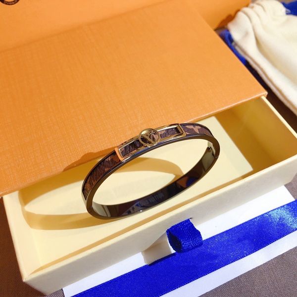 

nail bangle designer bracelets love bracelet jewelry luxury letter pendant l bracelet for women gold charm earring wedding, Black