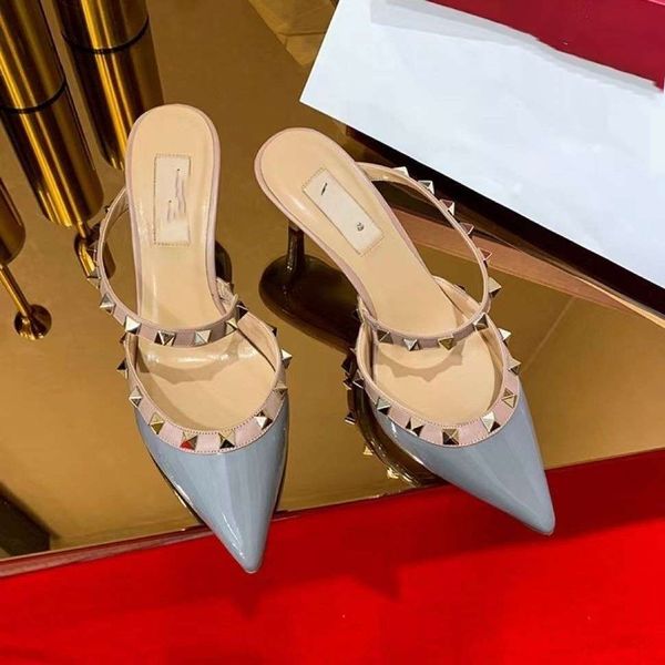 

luxury designer heels women's dress shoes heels low heels new 23ss summer sandals fashion brand formal elegant womens heels, Black