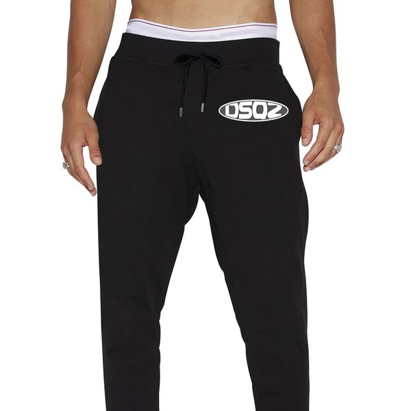 

dsq2 icon dsqicon2 baggy pants men's and women's classic casual fashion trend plush sanitary pants simple cotton casual pants, Black
