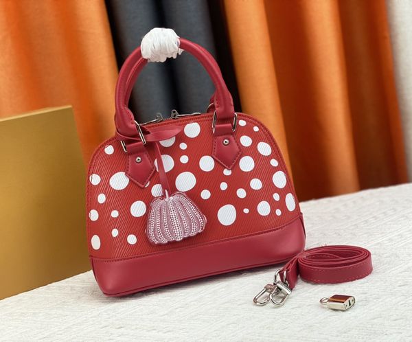

fashion designer tote bag luxury womens handbags yk alma bb shoulder bags quality leather flower letter totes ladies pumpkin dot makeup purs