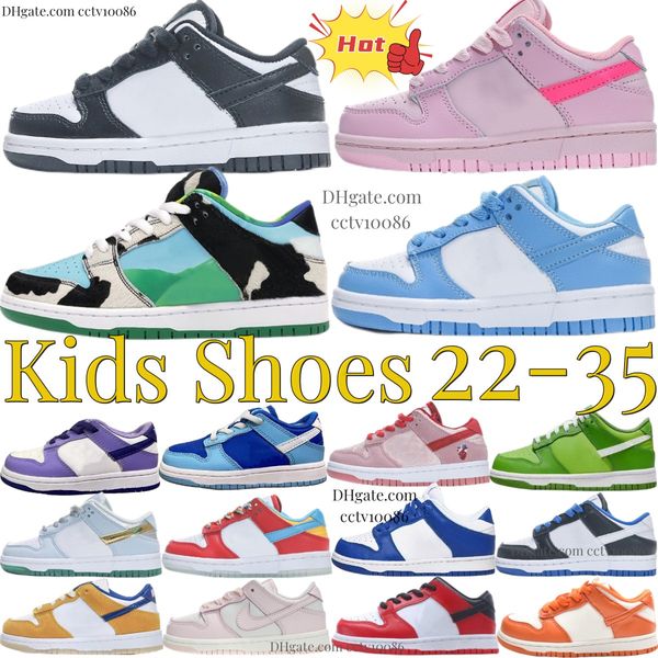 

kids shoes sb low dunks sneakers boys girls designer dunke outdoor trainers children black white panda kid youth toddler chunky triple pink
